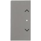 ABB - Enjoliveur 1/2 Touche D/G 1 Led 1 Picto Store Futur Linear Aluminium Silver
