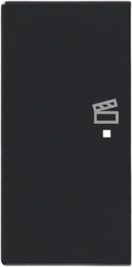 ABB - Enjoliveur 1/2 Touche G 1 Led 1 Picto Scénario Futur Linear Anthracite