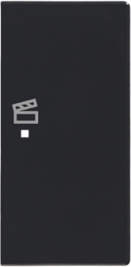 ABB - Enjoliveur 1/2 Touche D 1 Led 1 Picto Scénario Futur Linear Anthracite