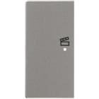 ABB - Enjoliveur 1/2 Touche G 1 Led 1 Picto Scénario Futur Linear Aluminium Silver