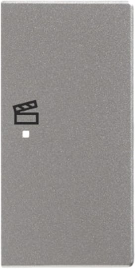 ABB - Enjoliveur 1/2 Touche D 1 Led 1 Picto Scénario Futur Linear Aluminium Silver