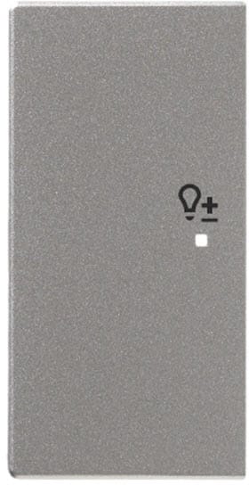 ABB - Enjoliveur 1/2 Touche G 1 Led 1 Picto Variateur Futur Linear Aluminium Silver