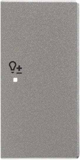 ABB - Enjoliveur 1/2 Touche D 1 Led 1 Picto Variateur Futur Linear Aluminium Silver