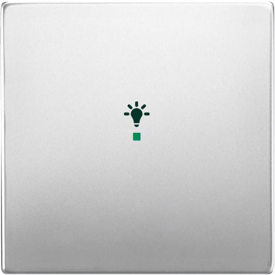 ABB - Enjoliveur 1 Touche 1 Led 1 Picto Lumière Pure Stainless Steel