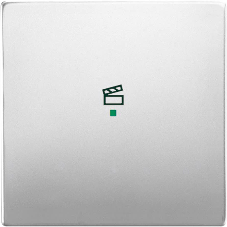 ABB - Enjoliveur 1 Touche 1 Led 1 Picto Scénario Pure Stainless Steel