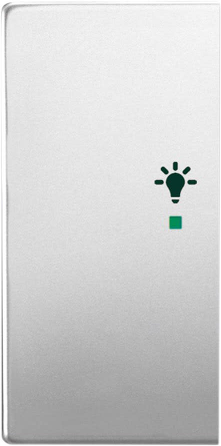 ABB - Enjoliveur 1/2 Touche G 1 Led 1 Picto Lumière Pure Stainless Steel