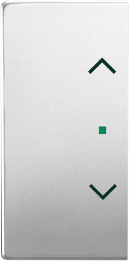 ABB - Enjoliveur 1/2 Touche D/G 1 Led 1 Picto Store Pure Stainless Steel