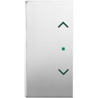 ABB - Enjoliveur 1/2 Touche D/G 1 Led 1 Picto Store Pure Stainless Steel