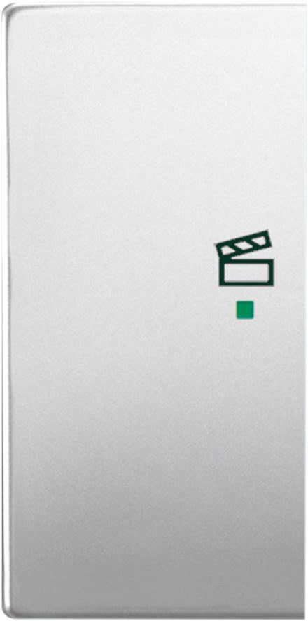 ABB - Enjoliveur 1/2 Touche G 1 Led 1 Picto Scénario Pure Stainless Steel