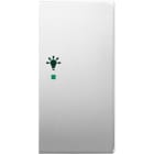 ABB - Enjoliveur 1/2 Touche D 1 Led 1 Picto Lumière Pure Stainless Steel