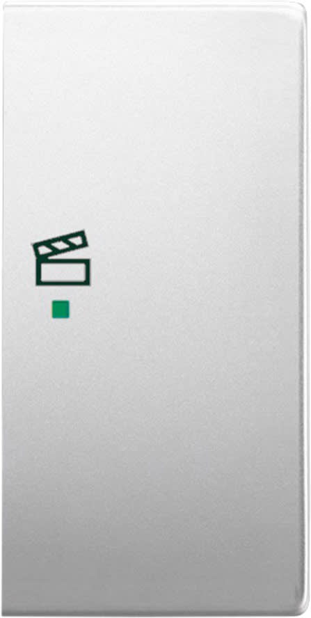 ABB - Enjoliveur 1/2 Touche D 1 Led 1 Picto Scénario Pure Stainless Steel