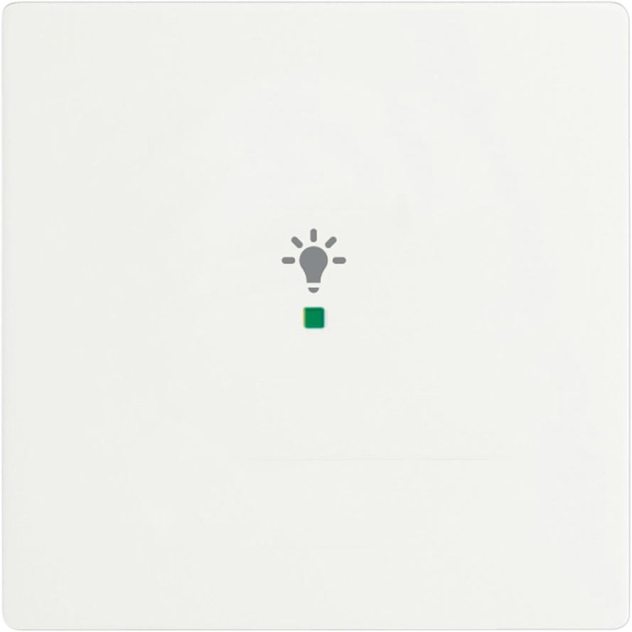 ABB - Enjoliveur 1 Touche 1 Led 1 Picto Lumière Futur Blanc Mat