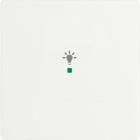 ABB - Enjoliveur 1 Touche 1 Led 1 Picto Lumière Futur Blanc Mat