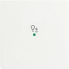 ABB - Enjoliveur 1 Touche 1 Led 1 Picto Variateur Futur Blanc Mat