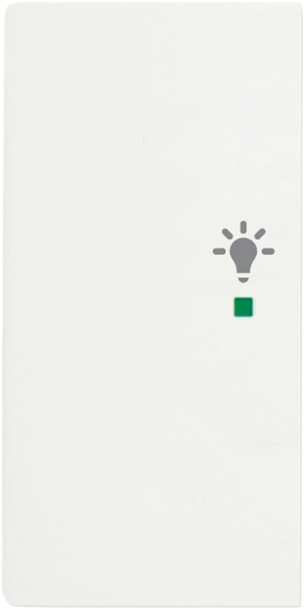 ABB - Enjoliveur 1/2 Touche G 1 Led 1 Picto Lumière Futur Blanc Mat