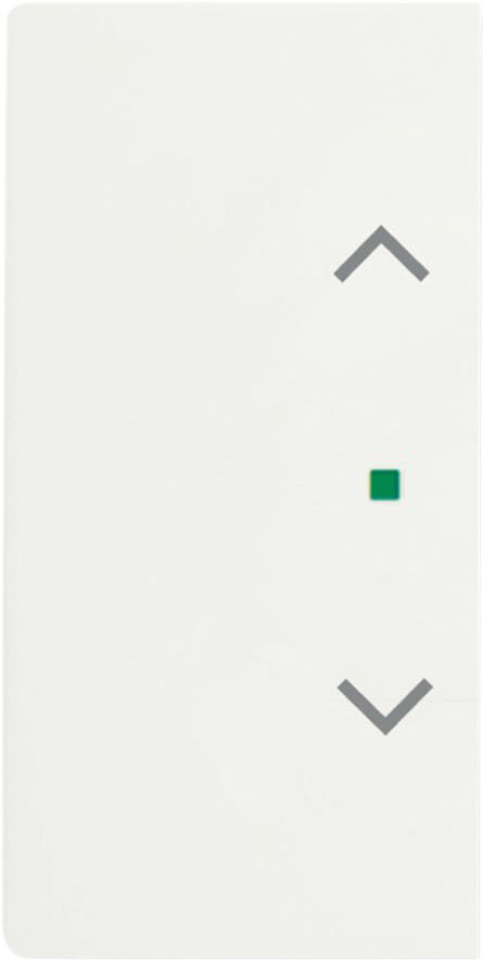 ABB - Enjoliveur 1/2 Touche D/G 1 Led 1 Picto Store Futur Blanc Mat