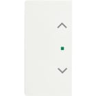 ABB - Enjoliveur 1/2 Touche D/G 1 Led 1 Picto Store Futur Blanc Mat