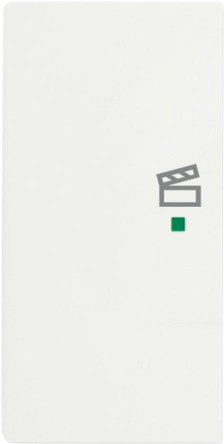 ABB - Enjoliveur 1/2 Touche G 1 Led 1 Picto Scénario Futur Blanc Mat