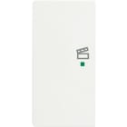 ABB - Enjoliveur 1/2 Touche G 1 Led 1 Picto Scénario Futur Blanc Mat