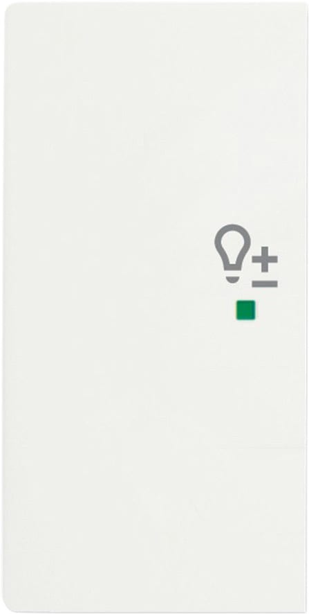 ABB - Enjoliveur 1/2 Touche G 1 Led 1 Picto Variateur Futur Blanc Mat