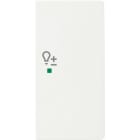 ABB - Enjoliveur 1/2 Touche D 1 Led 1 Picto Variateur Futur Blanc Mat