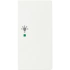 ABB - Enjoliveur 1/2 Touche D 1 Led 1 Picto Lumière Futur Blanc Mat