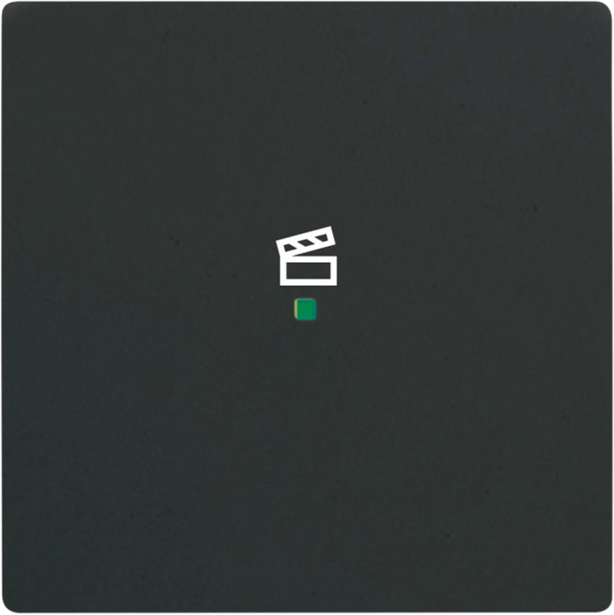 ABB - Enjoliveur 1 Touche 1 Led 1 Picto Scénario Futur Lnoir Mat