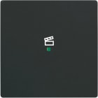 ABB - Enjoliveur 1 Touche 1 Led 1 Picto Scénario Futur Lnoir Mat