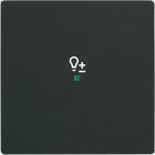 ABB - Enjoliveur 1 Touche 1 Led 1 Picto Variateur Futur Lnoir Mat