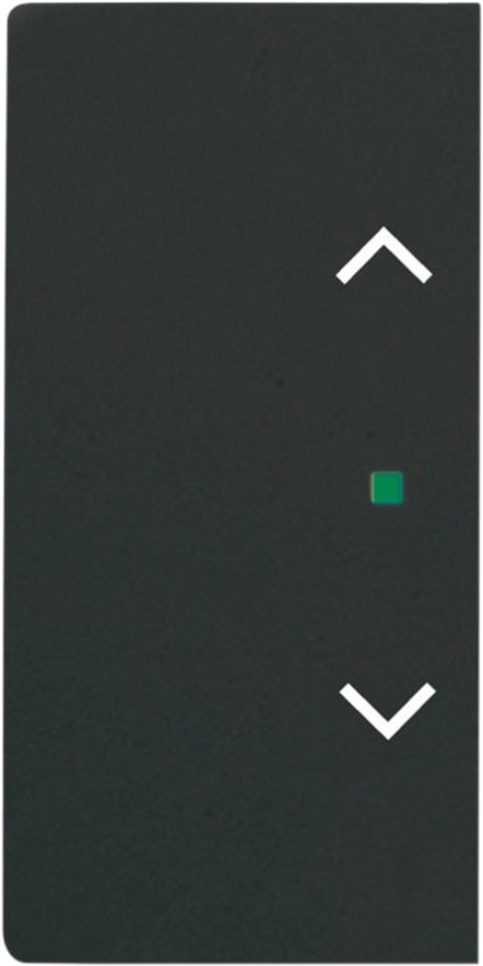 ABB - Enjoliveur 1/2 Touche D/G 1 Led 1 Picto Store Futur Lnoir Mat