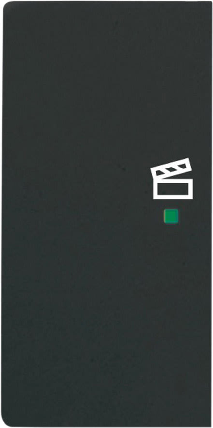 ABB - Enjoliveur 1/2 Touche G 1 Led 1 Picto Scénario Futur Lnoir Mat