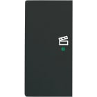 ABB - Enjoliveur 1/2 Touche G 1 Led 1 Picto Scénario Futur Lnoir Mat