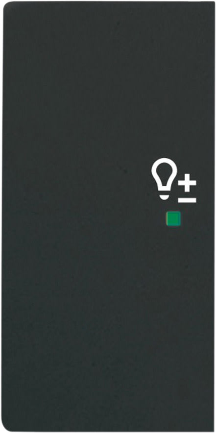 ABB - Enjoliveur 1/2 Touche G 1 Led 1 Picto Variateur Futur Lnoir Mat