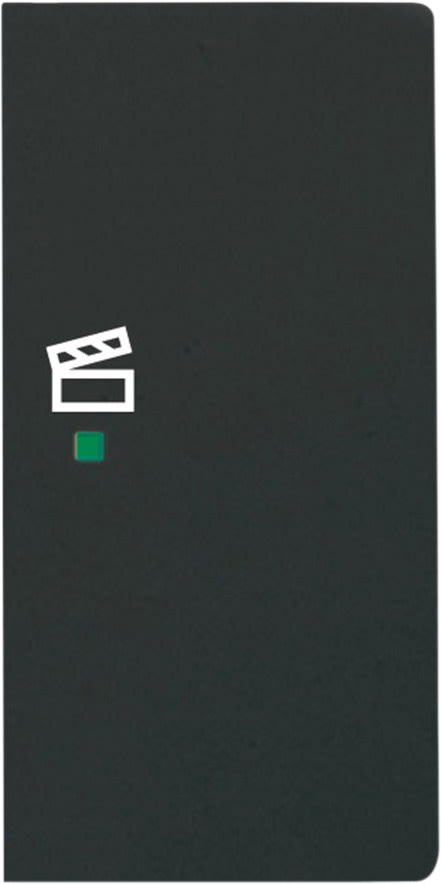 ABB - Enjoliveur 1/2 Touche D 1 Led 1 Picto Scénario Futur Lnoir Mat