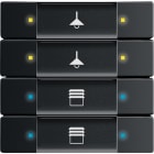 ABB - Poussoir 4 Touches Multifonctions Noir Mat