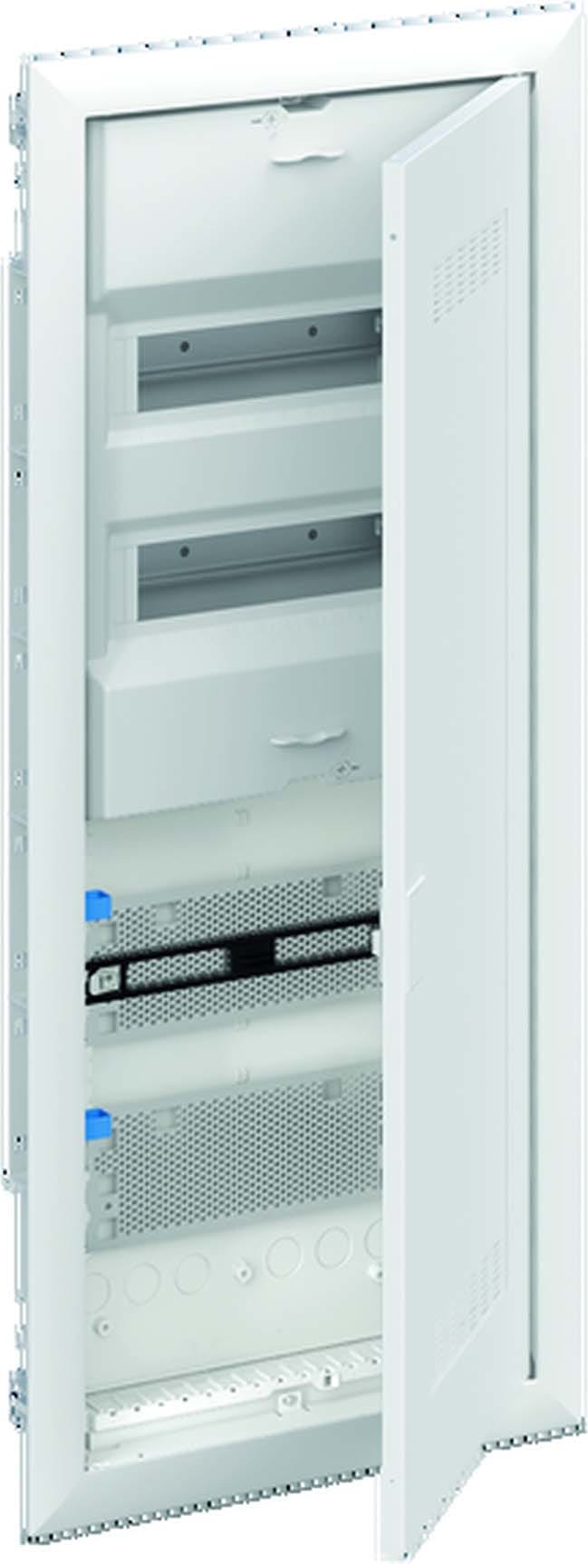 Tableau combine encastre avec dormant et porte WIFI ventilee (2 rangees) ABB tableau abb 2 rangées