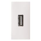 ABB - Zenit Chargeur Usb 2.0 - 1M - Blanc - Vis