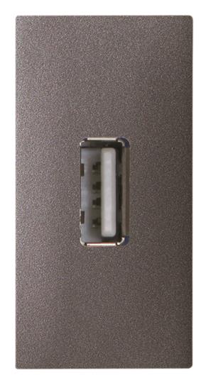 ABB - Zenit Chargeur Usb 2.0 - 1M - Anthracite - Femelle