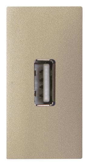 ABB - Zenit Chargeur Usb 2.0 - 1M - Champagne - Femelle