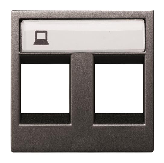 ABB - Zenit Enjoliveur 2 Modules Pour Deux Prises Rj45 Anthracite
