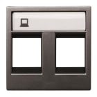 ABB - Zenit Enjoliveur 2 Modules Pour Deux Prises Rj45 Anthracite