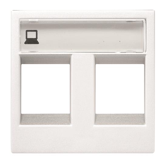 ABB - Zenit Enjoliveur 2 Modules Pour Deux Prises Rj45 Blanc