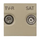 ABB - Zenit Prise Tv/R/Sat Terminale 2 Modules Champagne