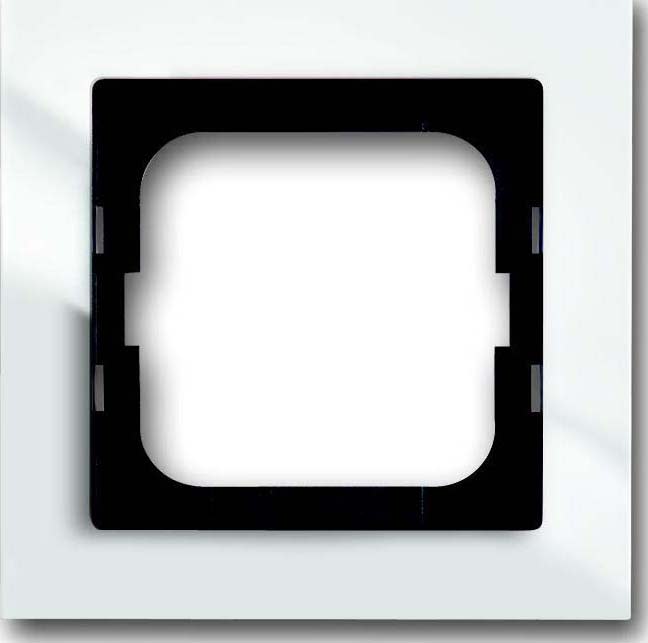 ABB - Cadre 1 Poussoir Blanc Studio