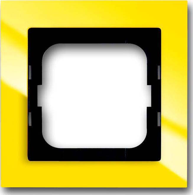 ABB - Cadre 1 Poussoir Jaune