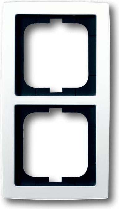 ABB - Cadre 2 Poussoirs Davos/Blanc Studio Solo