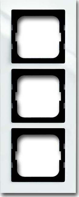 ABB - Cadre 3 Poussoirs Blanc Studio