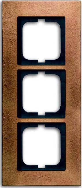 ABB - Cadre 3 Poussoirs Bronze