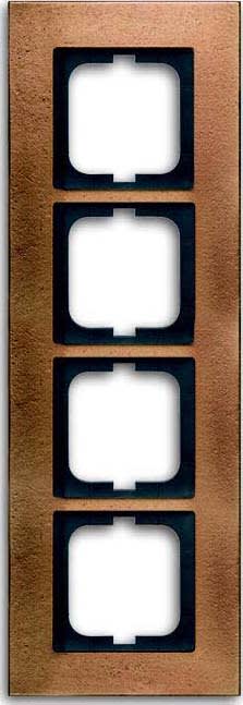 ABB - Cadre 4 Poussoirs Bronze