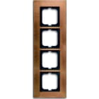 ABB - Cadre 4 Poussoirs Bronze